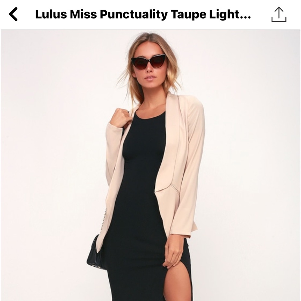 Beige blazer - Lulus